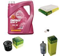 MANN Inspection Set 5 L MANNOL Energy Ultra JP 5W-20 Pour Mazda 3 1.6 1.4