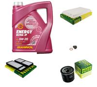 MANN Inspection Set 5 L MANNOL Energy Ultra JP 5W-20 Pour Mazda 3 1.6 1.4
