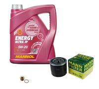 MANN Inspection Set 5 L MANNOL Energy Ultra JP 5W-20 Pour Mazda 5 2.0 CD