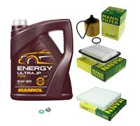MANN Inspection Set 5 L MANNOL Energy Ultra JP 5W-20 Pour Toyota Verso 1.8 1.6