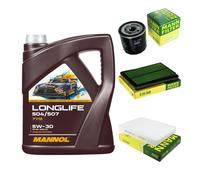 MANN Inspection set 5 L MANNOL Longlife 504/507 5W-30 pour Nissan Qashqai II