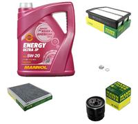 MANN Inspection Set 5L MANNOL Energy Ultra JP 5W-20 Pour Hyundai i30 1.4