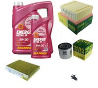 MANN Inspection Set 6 L MANNOL Energy 5W-20 Pour Ford Fiesta VI B-Max 1.6