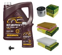 MANN Inspection Set 6 L MANNOL Energy 5W-20 Pour Ford Fusion 1.4 1.6 1.25