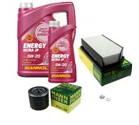 MANN Inspection Set 6 L MANNOL Energy 5W-20 Pour Hyundai IX20 1.4 1.6 i20