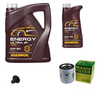 MANN Inspection Set 6 L MANNOL Energy 5W-20 Pour Jeep Compass 2.4 4x4 2.0