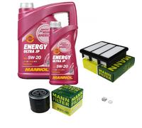 MANN Inspection Set 6 L MANNOL Energy 5W-20 Pour KIA Cerato II Berline