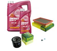 MANN Inspection Set 6 L MANNOL Energy 5W-20 Pour Mazda MX-5 II 1.6 16V 1.8