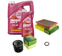 MANN Inspection Set 6 L MANNOL Energy 5W-20 Pour Mazda MX-5 II 1.6 16V 1.8