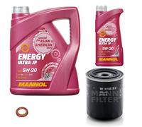 MANN Inspection Set 6 L MANNOL Energy 5W-20 Pour Nissan Almera I Hatchback