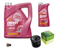 MANN Inspection Set 6 L MANNOL Energy 5W-20 Pour Nissan Almera Tino 1.8 2.0