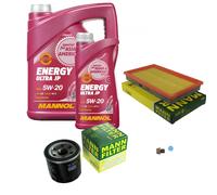 MANN Inspection Set 6 L MANNOL Energy 5W-20 Pour Nissan Almera Tino 1.8 2.0