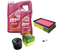 MANN Inspection Set 6 L MANNOL Energy 5W-20 Pour Nissan Micra C+C III 1.6