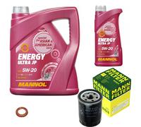 MANN Inspection Set 6 L MANNOL Energy 5W-20 Pour Nissan Micra III 1.2 16V