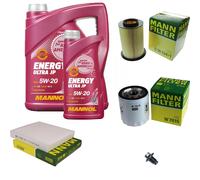 MANN Inspection Set 6 L MANNOL Energy Ultra JP 5W-20 Pour Ford C-Max 2.0 1.8