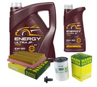 MANN Inspection Set 6 L MANNOL Energy Ultra JP 5W-20 Pour Ford Fusion 1.6