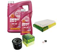 MANN Inspection Set 6 L MANNOL Energy Ultra JP 5W-20 Pour Mazda 3 1.6 1.4 2