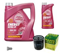 MANN Inspection Set 6 L MANNOL Energy Ultra JP 5W-20 Pour Mazda 5 2.0 1.8
