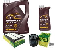 MANN Inspection Set 6 L MANNOL Energy Ultra JP 5W-20 Pour Mazda 5 2.0 1.8