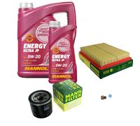MANN Inspection Set 6 L MANNOL Energy Ultra JP 5W-20 Pour Nissan 200 SX 2.0i 16V