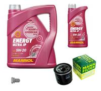 MANN Inspection Set 6 L MANNOL Energy Ultra JP 5W-20 pour Nissan Almera II 1.5