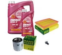MANN Inspection Set 6L MANNOL Energy Ultra JP 5W-20 Pour Ford Focus C-Max 1.8