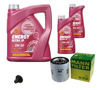 MANN Inspection Set 7 L MANNOL Energy 5W-20 Pour Jeep Compass 2.4 4x4 2.0