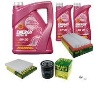 MANN Inspection Set 7 L MANNOL Energy 5W-20 Pour Mazda 6 Kombi 2.0 MZR 1.8