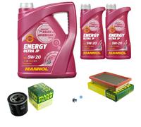 MANN Inspection Set 7 L MANNOL Energy 5W-20 Pour Mazda MX-5 II 1.6 16V 1.8