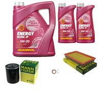 MANN Inspection Set 7 L MANNOL Energy 5W-20 Pour Nissan Serena Vanette 1.6