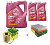 MANN Inspection Set 7 L MANNOL Energy Ultra JP 5W-20 Pour BMW E36 320i 325i