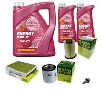 MANN Inspection Set 7 L MANNOL Energy Ultra JP 5W-20 Pour Ford Focus III