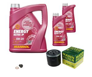 MANN Inspection Set 7 L MANNOL Energy Ultra JP 5W-20 Pour Mazda 626 II 2.0 D