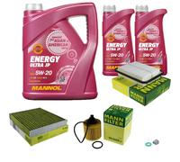 MANN Inspection Set 7 L MANNOL Energy Ultra JP 5W-20 Pour Toyota Verso 1.8 1.6