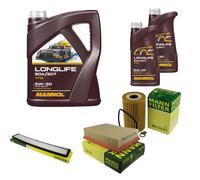 MANN Inspection Set 7L MANNOL LONGLIFE 504/507 5W-30 Pour BMW 3E E46 318I