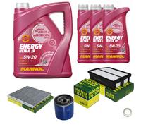 MANN Inspection Set 8 L MANNOL Energy 5W-20 Pour KIA Sportage 2.0 CVVT AWD