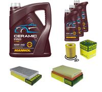 MANN Inspection Set 8L MANNOL Ceramic Pro 10W-40 Pour Mercedes-Benz SLC R172