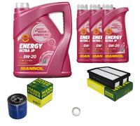 MANN Inspection Set 8L MANNOL Energy Ultra JP 5W-20 pour Hyundai IX35 2.0 KIA