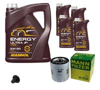 MANN Inspection Set 9 L MANNOL Energy 5W-20 Pour Jeep Compass 2.4 4x4 2.0