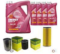MANN Inspection Set 9 L MANNOL Energy 5W-20 Pour Nissan Patrol GR IV 2.8 TD