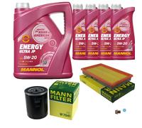 MANN Inspection Set 9 L MANNOL Energy 5W-20 Pour Nissan Serena 1.6 Vanette