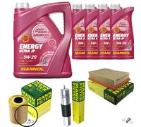 MANN Inspection Set 9 L MANNOL Energy Ultra JP 5W-20 Pour BMW E36 320i 325i