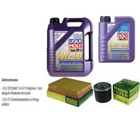 MANN Inspection Set LIQUI MOLY 6L 5W-40 Pour KIA Carens III 2.0 CVVT 1.6