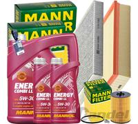 Mann Kit D'Inspection + 7L mannol 507 5W30 Huile Convient pour VW T5 6 Bus 2.0