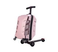 Manned Valise à roulettes avec scooter, charge de 120 kg, direction à 120°, serrure TSA, compagnon de voyage idéal pour adultes et adolescents