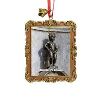 Manneken PIS Bruxelles Belgique Souvenir de voyage Décoration de sapin de Noël à suspendre Décoration de fête de Noël