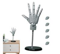 Mannequin à main avec base | Main de mannequin articulée | Modèle flexible réglable | Convient pour la pratique du dessin, la présentation de bijoux, Refer to description, ABS + PVC