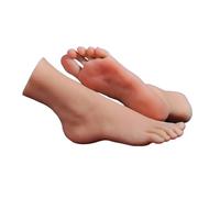 Mannequin à orteils fins, modèle de pied, chaussettes de chaussures de pieds grecs for l'art, affichage de faux ongles, Tarsel en Silicone, fétichisme des pieds féminins 3901(Wheat Toes bone,One pair)
