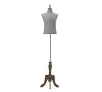 Mannequin Buste De Couture, Buste Masculin Ajustable Avec Support En Bois - 150-198 Cm, Mannequin Grande Taille Pour La Couture Et La Présentation - Idéal Pour La Création De Mode Et Les Vitrines De