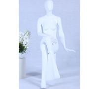 Mannequin CH-39 Femme blanc mat laqué de haute qualité Egghead avec plaque métal Femme